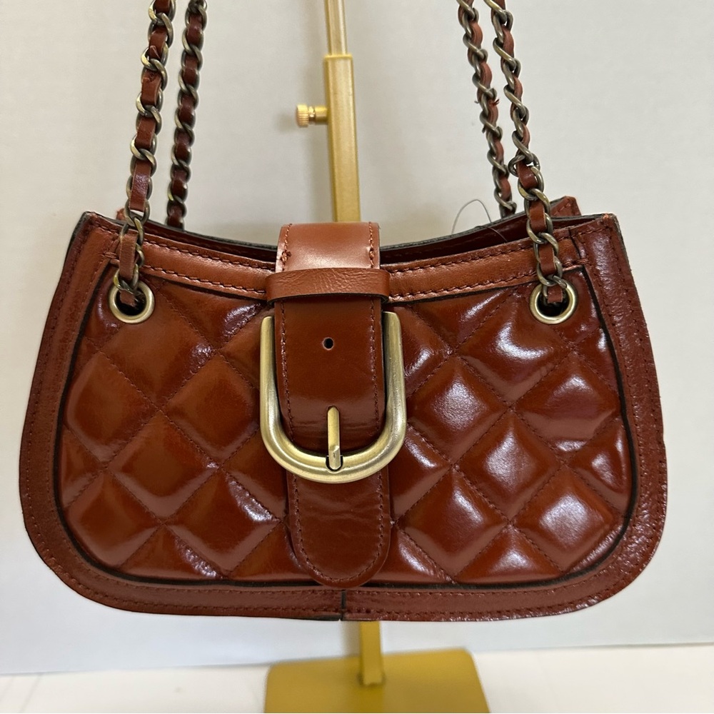 Lena by Patricia Nash – Quilted Tan Napa Leather Crossbody with Timeless Style